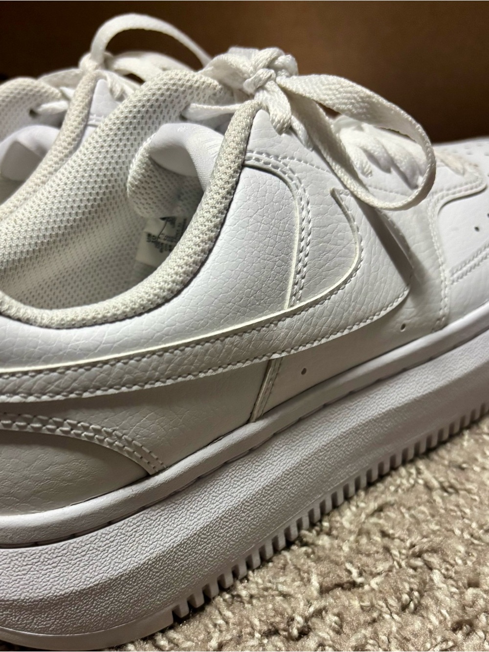 Nike Court Vision Alta LTR Triple White - Picture 2 of 8